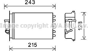 Prasco MSA6649 - Теплообмінник, опалення салону autocars.com.ua