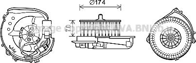 Prasco MS8622 - Електродвигун, вентиляція салону autocars.com.ua