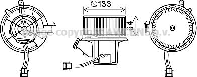 Prasco MS8630 - Електродвигун, вентиляція салону autocars.com.ua