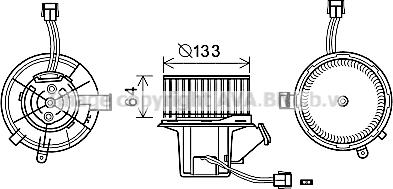 Prasco MS8640 - Электродвигатель, вентиляция салона avtokuzovplus.com.ua