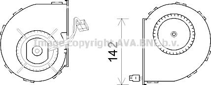 Prasco MS8642 - Электродвигатель, вентиляция салона autodnr.net