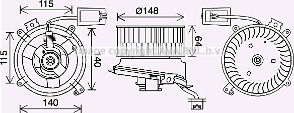 Prasco MS8702 - Электродвигатель, вентиляция салона avtokuzovplus.com.ua