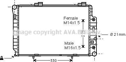 Prasco MSA2174 - Радиатор, охлаждение двигателя avtokuzovplus.com.ua