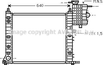 Prasco MSA2216 - Радиатор, охлаждение двигателя avtokuzovplus.com.ua