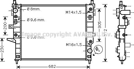 Prasco MSA2332 - Радіатор, охолодження двигуна autocars.com.ua