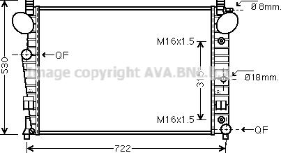 Prasco MSA2301 - Радіатор, охолодження двигуна autocars.com.ua