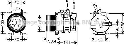 Prasco MSAK431 - Компрессор кондиционера autodnr.net