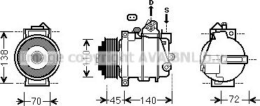 Prasco MSAK568 - Компрессор кондиционера autodnr.net