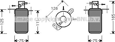 Prasco MSD373 - Осушитель, кондиционер avtokuzovplus.com.ua