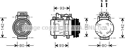 Prasco MSK083 - Компресор, кондиціонер autocars.com.ua