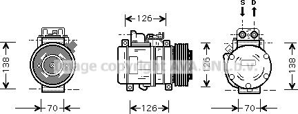 Prasco MSK084 - Компрессор кондиционера avtokuzovplus.com.ua