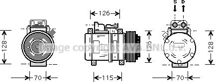 Prasco MSK087 - Компрессор кондиционера avtokuzovplus.com.ua