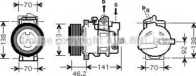 Prasco MSK091 - Компресор, кондиціонер autocars.com.ua