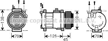 Prasco MSK276 - Компрессор кондиционера autodnr.net