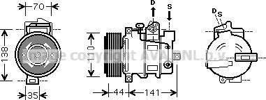 Prasco MSK401 - Компресор, кондиціонер autocars.com.ua