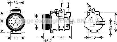 Prasco MSK427 - Компресор, кондиціонер autocars.com.ua