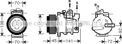 Prasco MSK439 - Компрессор кондиционера autodnr.net