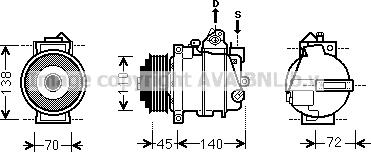 Prasco MSK561 - Компресор, кондиціонер autocars.com.ua