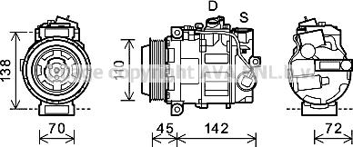 Prasco MSK586 - Компрессор кондиционера autodnr.net