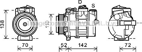 Prasco MSK588 - Компресор, кондиціонер autocars.com.ua