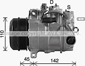 Prasco MSK742 - Компрессор кондиционера autodnr.net