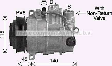 Prasco MSK755 - Компресор, кондиціонер autocars.com.ua