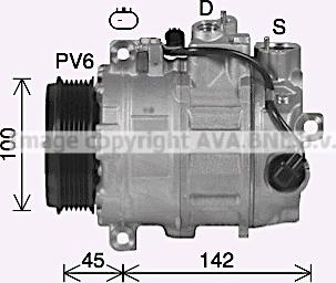 Prasco MSK758 - Компрессор кондиционера avtokuzovplus.com.ua