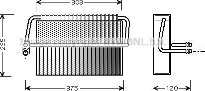 Prasco MSV326 - Испаритель, кондиционер avtokuzovplus.com.ua