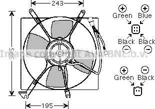 Prasco MT7513 - Вентилятор, охолодження двигуна autocars.com.ua