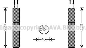 Prasco MTD233 - Осушитель, кондиционер avtokuzovplus.com.ua