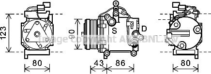 Prasco MTK226 - Компресор, кондиціонер autocars.com.ua