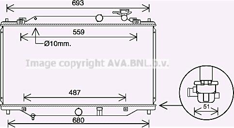 Prasco MZ2269 - Радіатор, охолодження двигуна autocars.com.ua