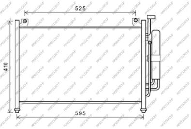 Prasco MZ309C001 - Конденсатор, кондиціонер autocars.com.ua