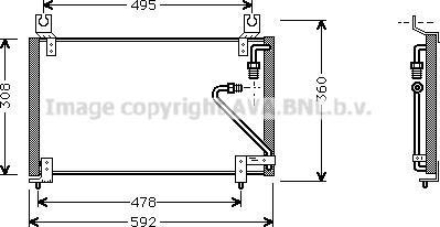 Prasco MZ5102 - Конденсатор, кондиціонер autocars.com.ua