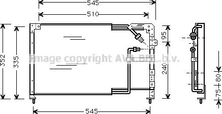 Prasco MZ5103 - Конденсатор кондиционера avtokuzovplus.com.ua