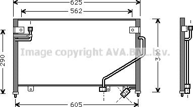 Prasco MZ5120 - Конденсатор кондиционера avtokuzovplus.com.ua