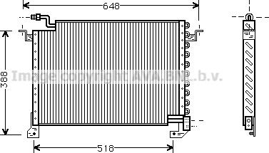 Prasco MZ5121 - Конденсатор, кондиціонер autocars.com.ua