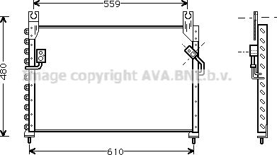 Prasco MZ5122 - Конденсатор, кондиціонер autocars.com.ua