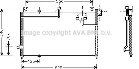 Prasco MZ5125 - Конденсатор, кондиціонер autocars.com.ua