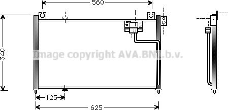 Prasco MZ5127 - Конденсатор, кондиціонер autocars.com.ua