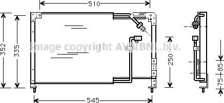 Prasco MZ5145 - Конденсатор кондиционера avtokuzovplus.com.ua