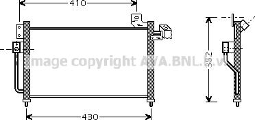 Prasco MZ5155 - Конденсатор, кондиціонер autocars.com.ua