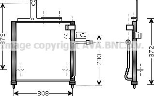 Prasco MZ5156 - Конденсатор, кондиціонер autocars.com.ua