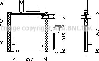 Prasco MZ5197 - Конденсатор, кондиціонер autocars.com.ua