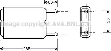 Prasco MZ6123 - Теплообмінник, опалення салону autocars.com.ua