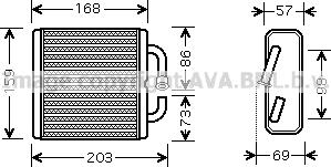 Prasco MZ6144 - Теплообмінник, опалення салону autocars.com.ua