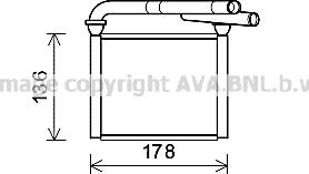 Prasco MZA6278 - Теплообменник, отопление салона avtokuzovplus.com.ua