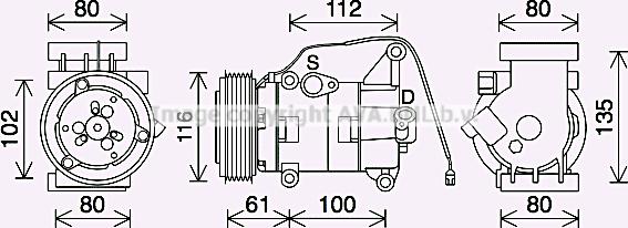 Prasco MZAK290 - Компрессор кондиционера avtokuzovplus.com.ua