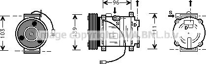 Prasco MZK007 - Компресор, кондиціонер autocars.com.ua