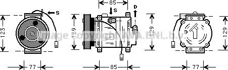 Prasco MZK035 - Компресор, кондиціонер autocars.com.ua